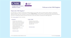 Desktop Screenshot of cnhcregister.org.uk